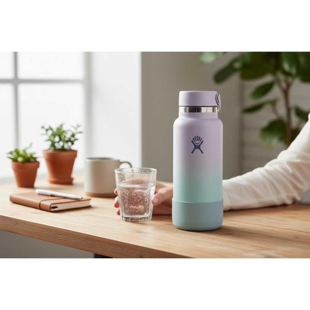 Hydro Flask Aurora 32 oz Wide Mouth Limited Edition Gradient Water Bottle NEW
